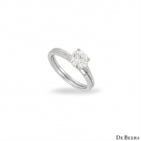 De Beers Platinum The Promise Diamond Ring 1.14ct F/IF